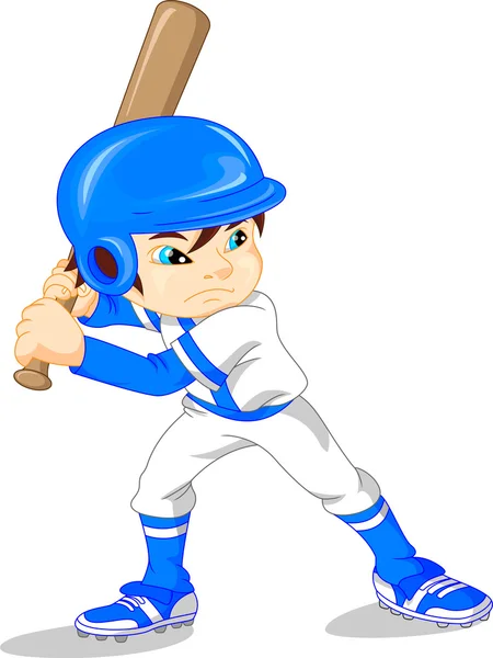 Cute boy baseball player — Stock Vector