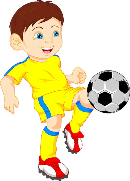 Lindo chico jugador de fútbol — Archivo Imágenes Vectoriales