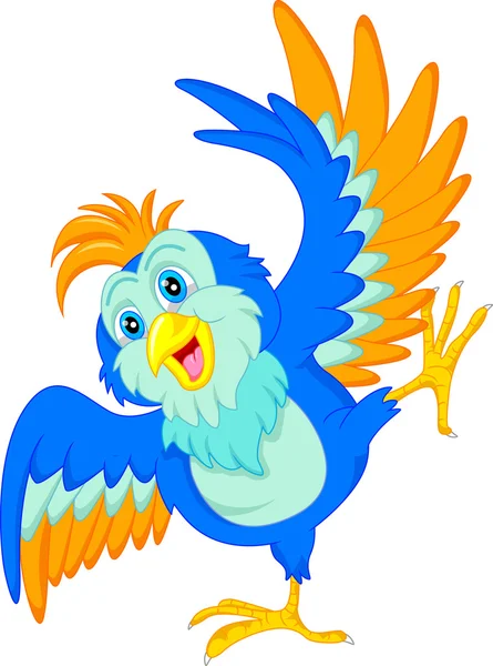 かわいい鳥の幸せ — ストックベクタ
