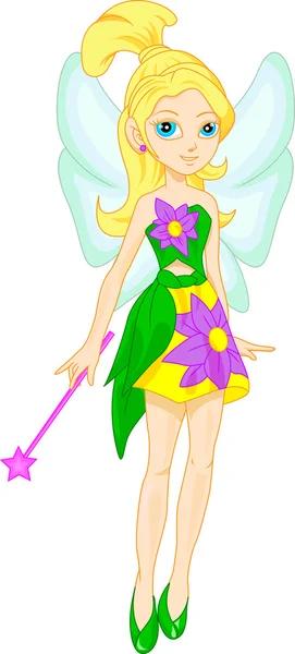 Illustratie van schattige fairy cartoon — Stockvector