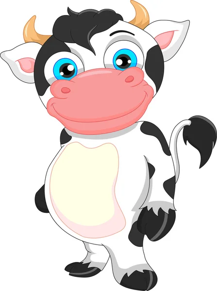 Roztomilý baby cow cartoon — Stockový vektor