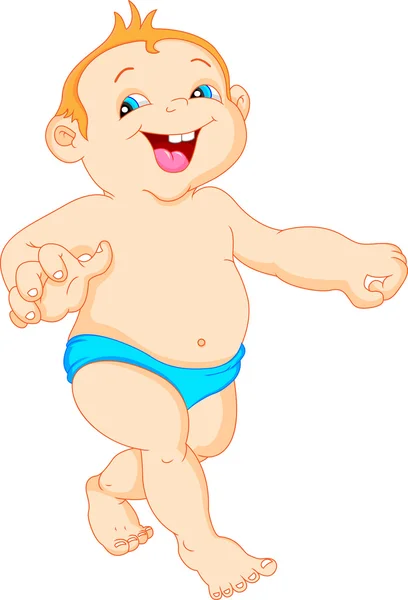 Schattige baby jongen cartoon — Stockvector