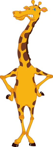 Schattig giraffe cartoon — Stockvector