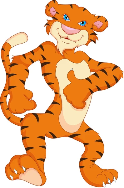 Ładny tygrys kreskówka — Wektor stockowy
