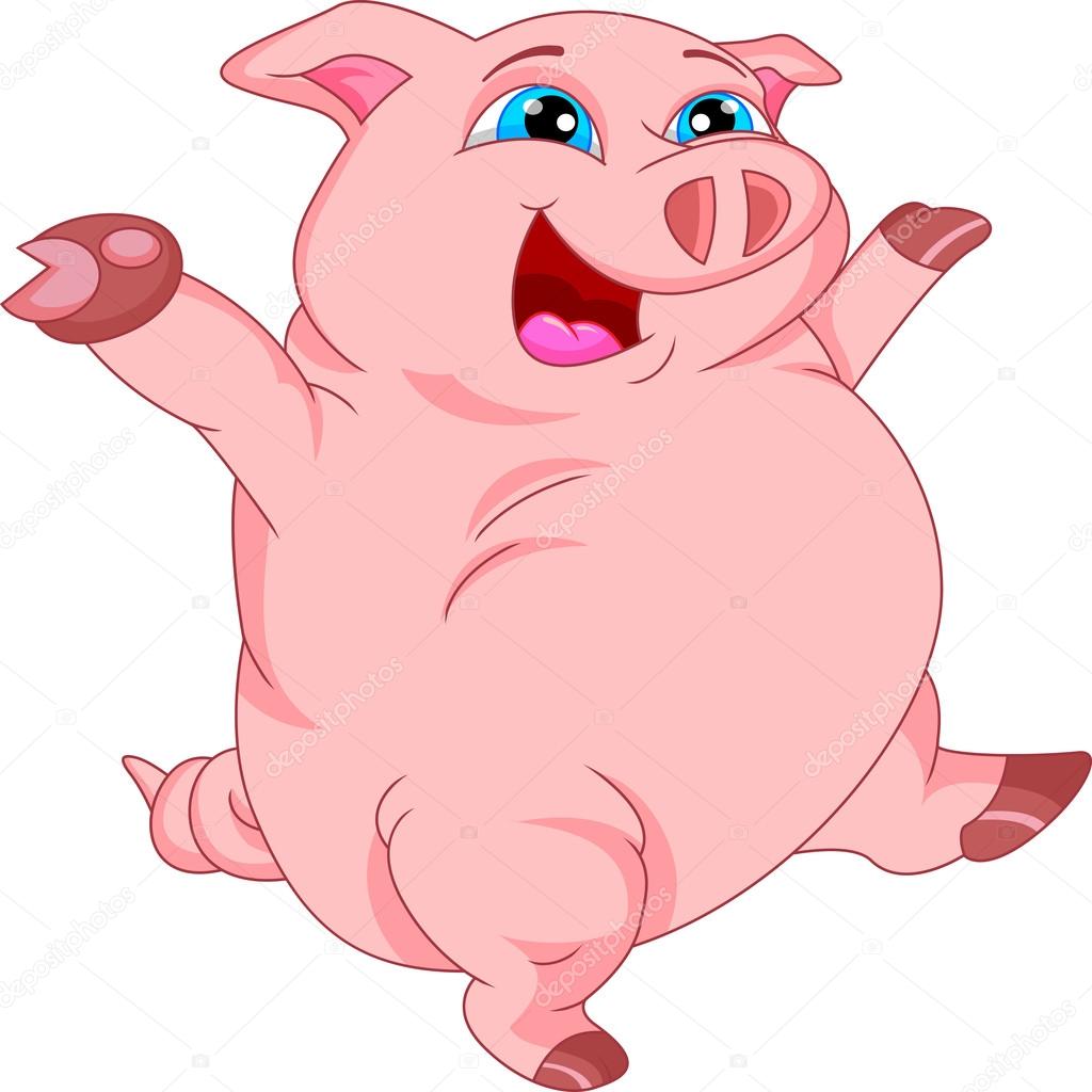 cute pig cartoon 