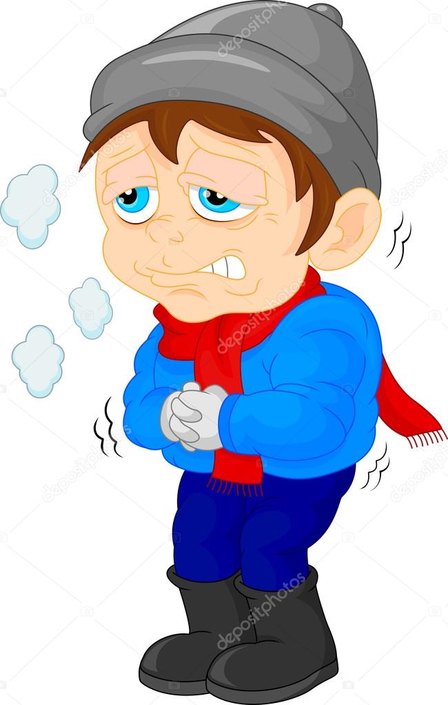 Boy sick with a cold and fever Stock Vector Image by ©lawangdesign  #112587914