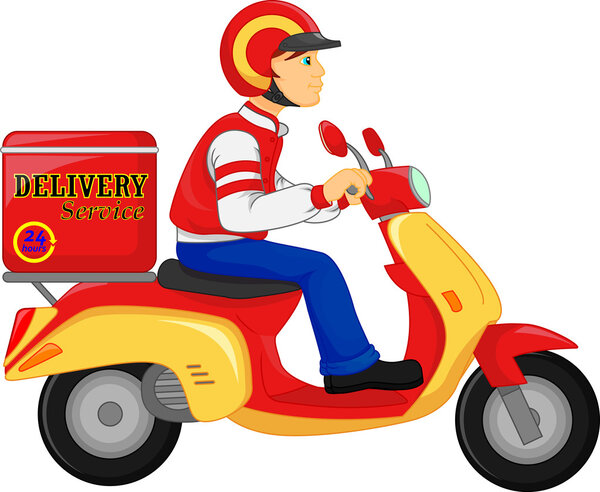 Delivery Boy Ride Scooter Motorcycle Service