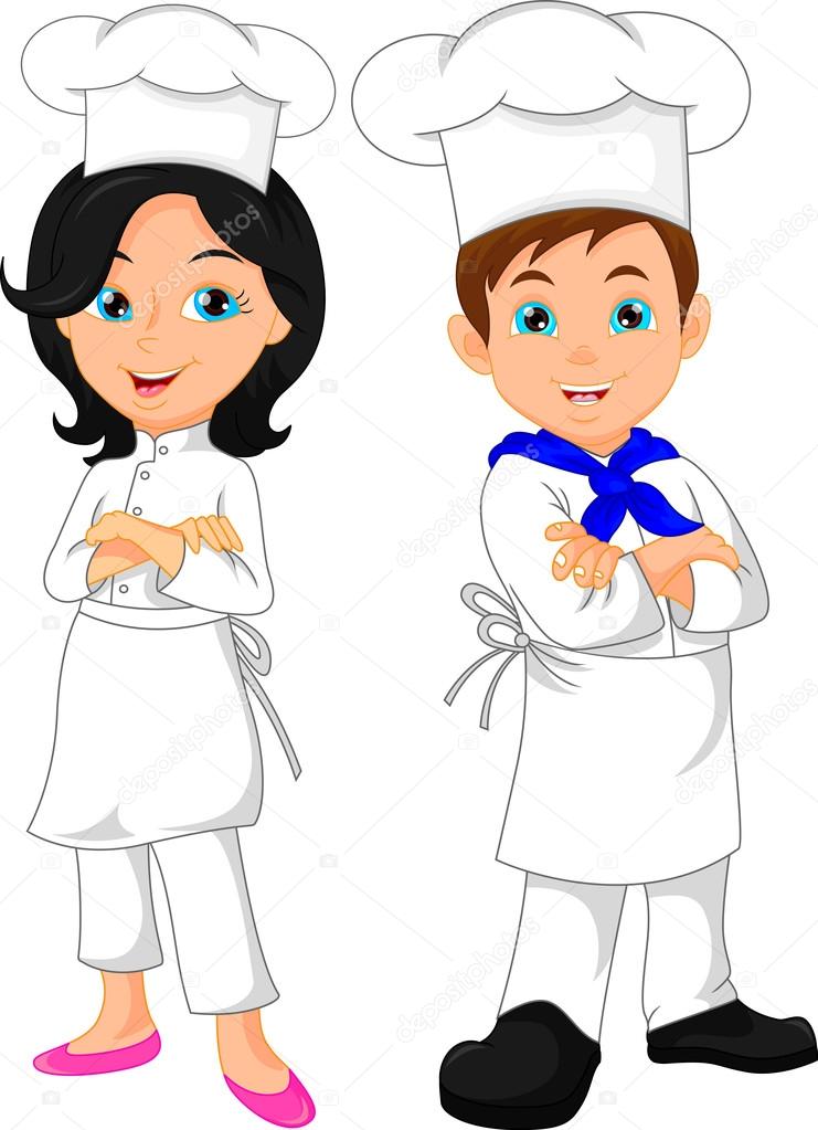 Niño y niña chef de dibujos animados Stock Vector by ©lawangdesign ...