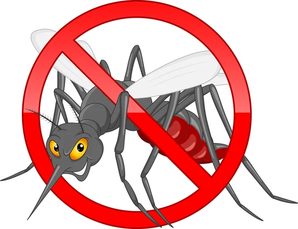 Stop mosquito cartoon — Stock Vector