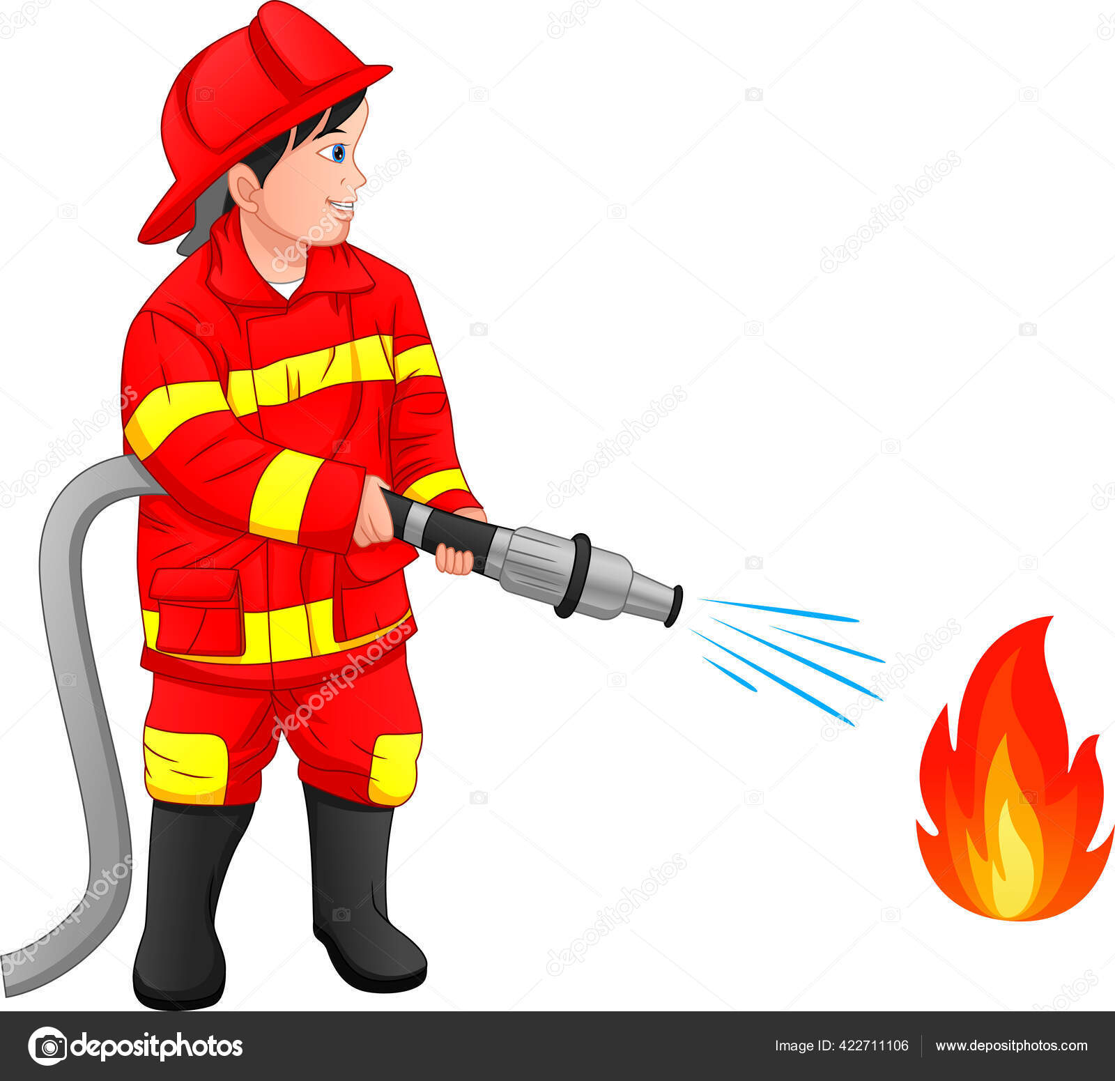 Firefighter Boy Putting Out Fire Stock Vector Image by ©lawangdesign #422711106 Firefighter Boy Putting Out Fire Stock Vector Image by ©lawangdesign #422711106