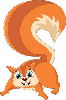 Çizgi film sincabı poz veriyor ve gülümsüyor