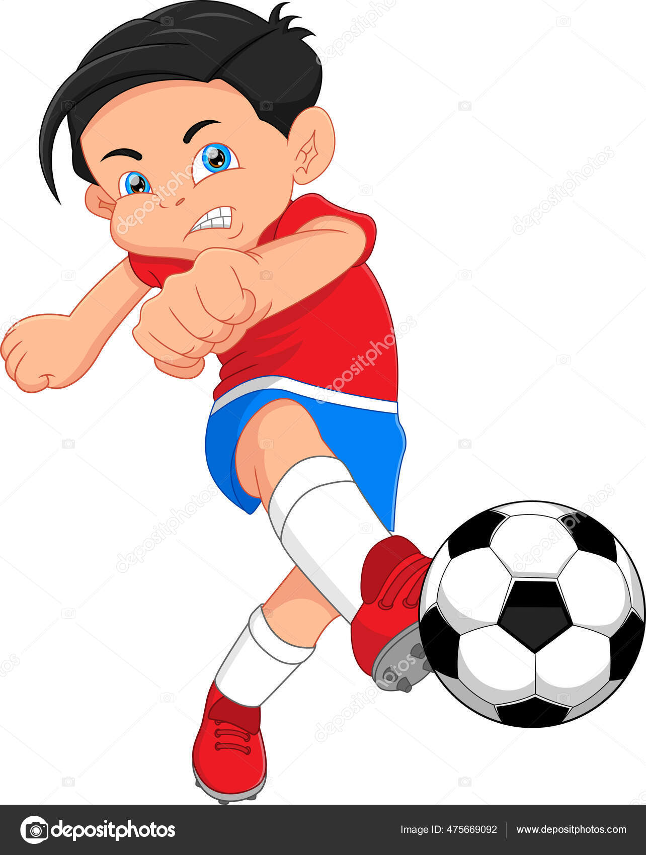 Vetores de Menino Jogando Desenho Animado Bola e mais imagens de Bola - Bola,  Bola de Futebol, Brincar - iStock