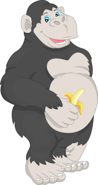 Vektor-Illustration von Baby Gorilla Cartoon — Stockvektor