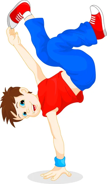 Drôle Breakdance garçon — Image vectorielle