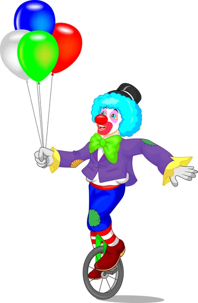 Divertente cartone animato clown — Vettoriale Stock