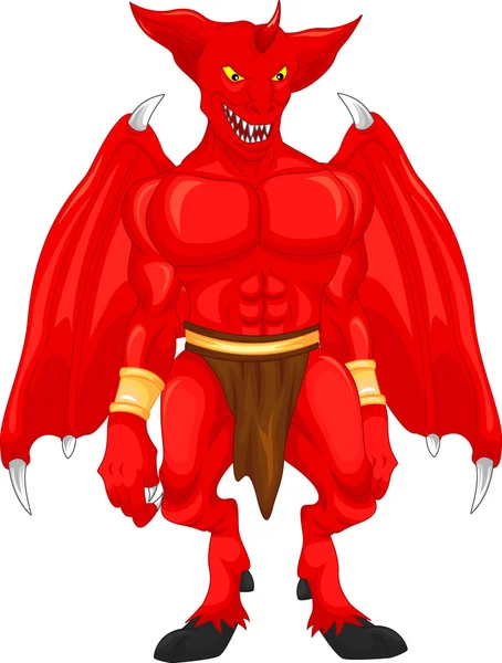 Diablo rojo de dibujos animados — Vector de stock