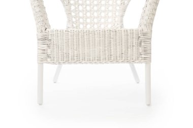 Hasır koltuk beyaz arkaplanı kapat