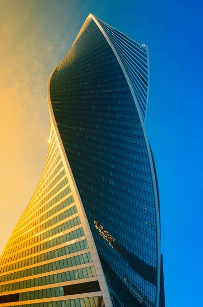 Moscow Russia December 2020 Skyscraper Evolution Business Center Moscow City 스톡 사진