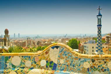 Barselona, İspanya 'da Park Guell