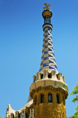 Barcelona, İspanya - 11 Haziran 2014: spire casa del Guarda PA
