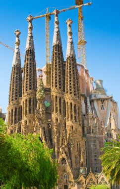 Barcelona, İspanya - 12 Haziran 2014: la sagrada bazilika fam