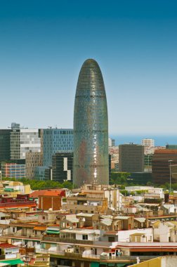 Barcelona, İspanya - 12 Haziran 2014: barcelona ve agb peyzaj