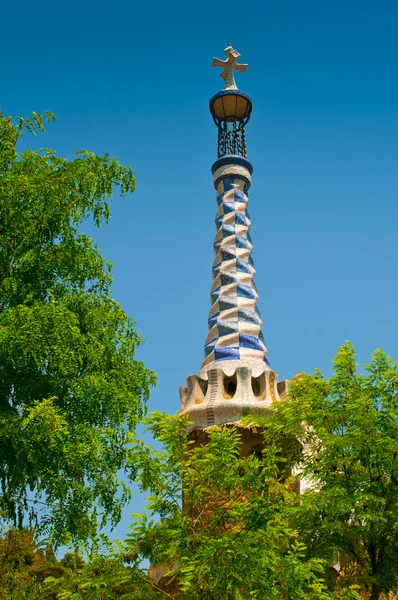 BARCELONE, ESPAGNE - 11 JUIN 2014 : Spire de Casa del Guarda à Pa — Photo