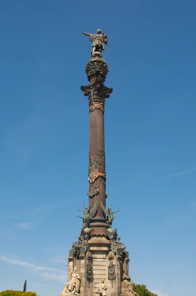 바르셀로나, 스페인-2014 년 6 월 19 일: 크리스토퍼 컬럼 기념비 — 스톡 사진