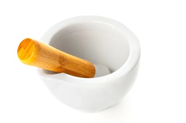 Porcelain mortar and pestle — Stock Photo, Image