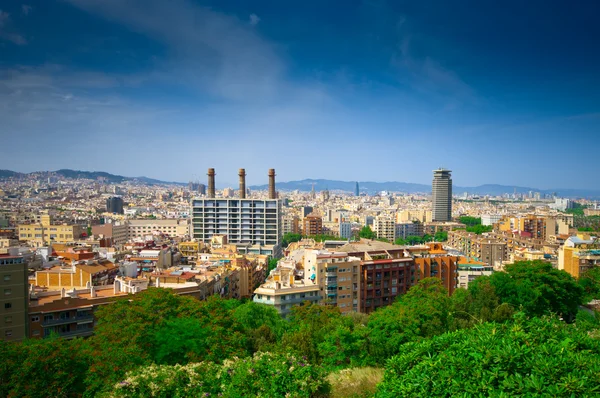 Vue aérienne de Barcelone — Photo