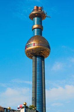 Vienna, Avusturya - 12 Ekim 2014: Çöp kule-işleme 