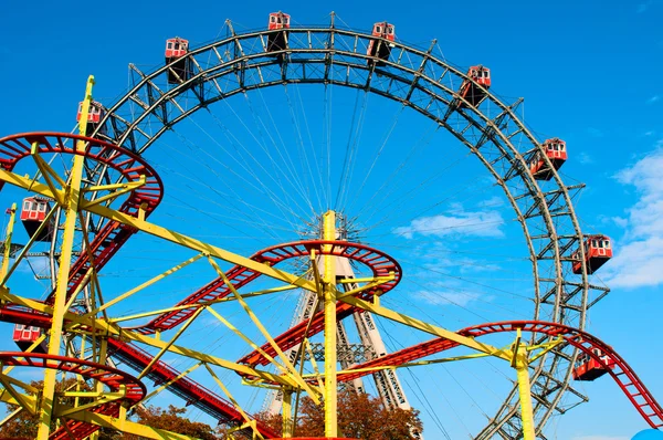 Wiedeń, Austria - 12 października 2014: Wiedeński Diabelski Młyn w Prater — Zdjęcie stockowe