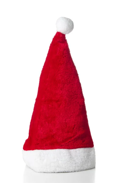 Xmas Santa chapéu isolado no fundo branco — Fotografia de Stock