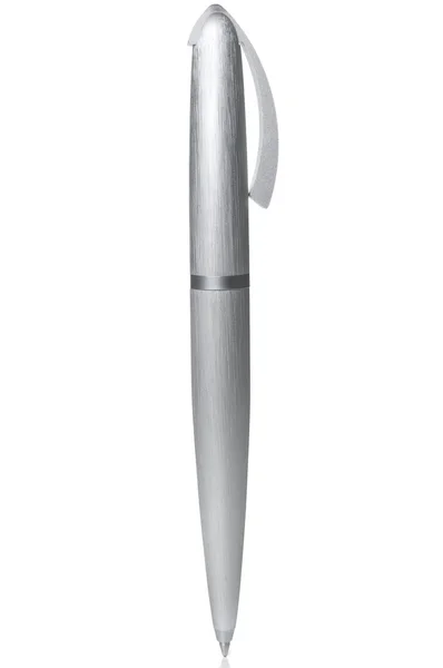 Zilveren pen close-up — Stockfoto