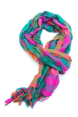 Beyaz arka plan üzerinde izole kadın eşarp