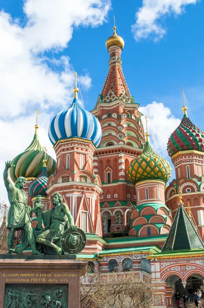 St. Basil's Cathedral at Red Square in Moscow Stock Image