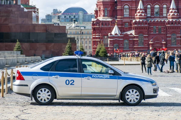 Police car at Red Square in Moscow Royalty Free Stock Images