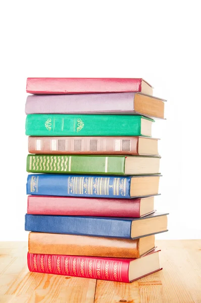 Old colorful books on white background Royalty Free Stock Images