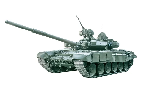 Battle tank on white background — Stock Photo, Image