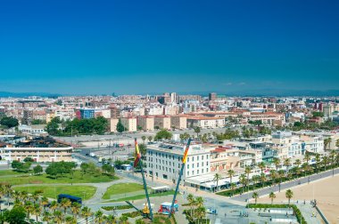 Valencia, İspanya 12 Temmuz 2015: Deniz limanı üzerinde yukarıda nizle.