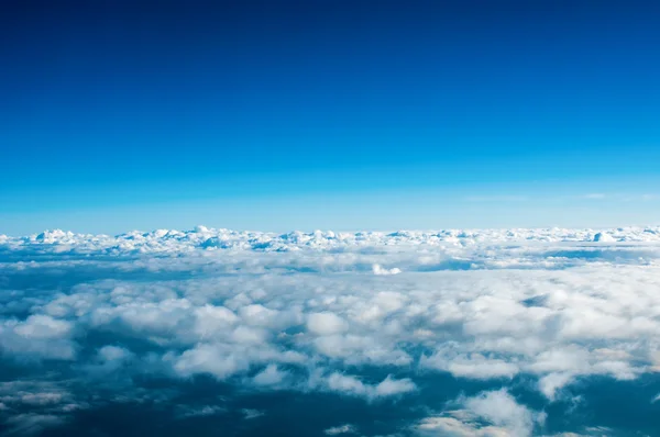 View of white clouds from plane — Stock Photo, Image