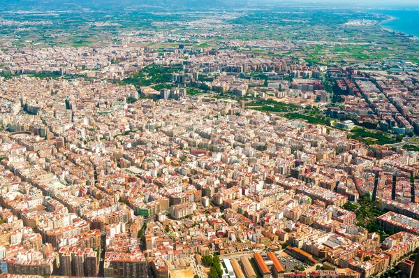 Widok z lotu ptaka na Valencia, Hiszpania — Zdjęcie stockowe