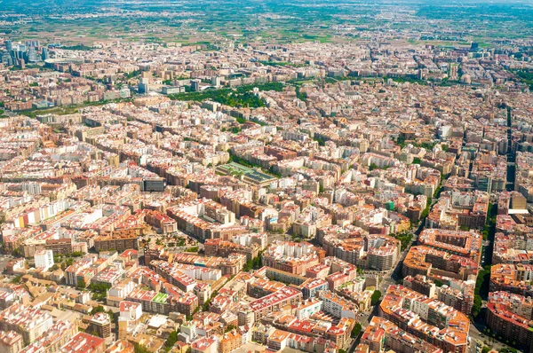 Powyżej widok na Valencia, Hiszpania — Zdjęcie stockowe