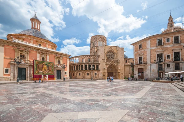 VALENCIA; ESPANHA - JULHO 06; 2015: Praça de Santa Maria e Vale — Fotografia de Stock