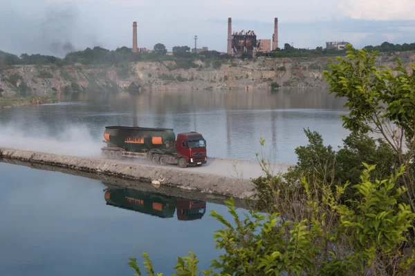 Bulk cement transport unit — Stock Photo, Image