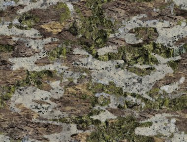 Kamuflaj deseni yosun, ot, liken ve taş dokusunu taklit ediyor..