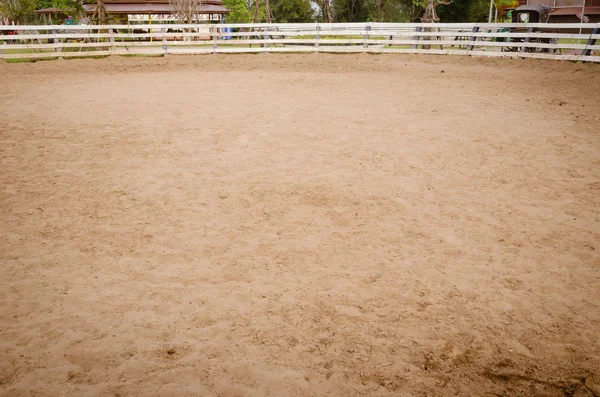 A horse training circle corral outdoors. — Stock Photo, Image