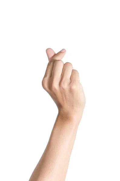 Nuevo asiático estilo dedos corazón signo — Foto de Stock
