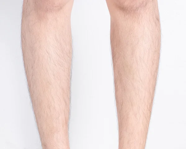 白い背景に分離された男の足 — ストック写真