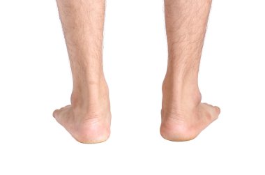 man feet isolated on white background clipart